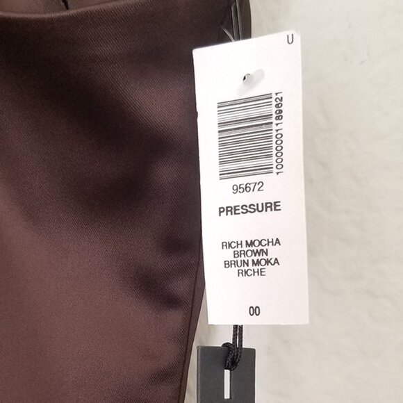 NEW Aritzia TEN Babaton Satin Pressure Dress 00 Racer Back Rich Mocha Brown 90s - Picture 8 of 12